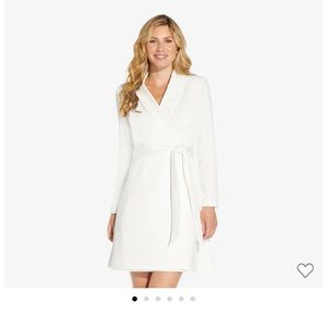 Sequin collared tuxedo dress in white ivory, Adrianna Papell size 10